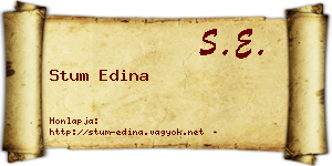 Stum Edina névjegykártya